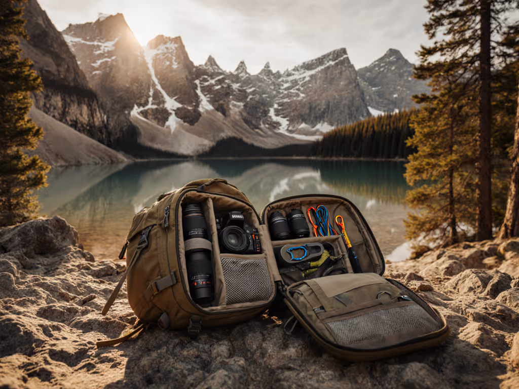 Specialized Pack Organization for Photo Fishing Climbing